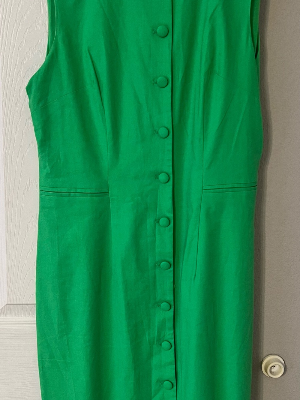 NWOT Classic Sleeveless Button-Front Green Dress size 8